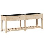 vidaXL Cache-pot de jardin avec étagère Beige 203 x 53 x 76.5 cm