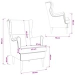 vidaXL Fauteuil Vert Mer Velours