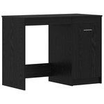vidaXL Bureau avec porte Chêne noir 140 x 50 x 76 cm Bois d'ingénierie