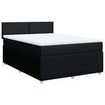vidaXL Sommier à lattes de lit avec matelas Noir 140x190 cm Tissu