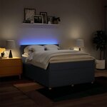 vidaXL Sommier à lattes de lit avec matelas Bleu 140x200 cm Tissu