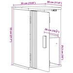 vidaXL Cabinet de salle de bain Olden Marron 35 x 30 x 55 cm