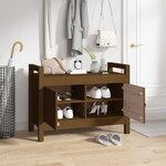 vidaXL Banc d'entrée Marron miel 80x40x60 cm Bois de pin massif