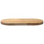 vidaXL Dessus de table 80x40x4 cm bois de chêne massif ovale