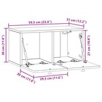 vidaXL Meuble TV mural Bois ancien 59 5 x 31 x 30 cm Bois d'ingénierie