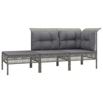 Salon de jardin meuble d'extérieur ensemble de mobilier 8 pièces avec coussins gris résine tressée 02_0017629