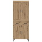 vidaXL Haut Armoire 2 Pièces Chêne artisanal Bois d'ingénierie