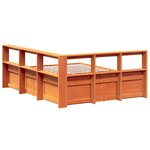 vidaXL Lit bibliothèque sans matelas cire marron 140x200 cm pin massif