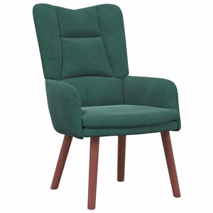 vidaXL Fauteuil relaxant Vert foncé 63 x 67 x 94 cm Velours
