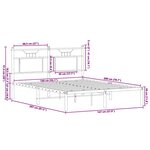 vidaXL Cadre de lit sans matelas chêne sonoma 140x200 cm