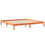 vidaXL Lit bibliothèque sans matelas cire marron 200x200 cm pin massif