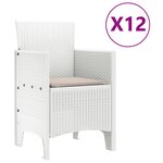vidaXL Ensemble de salle à manger pour jardin avec coussin 13 Pièces