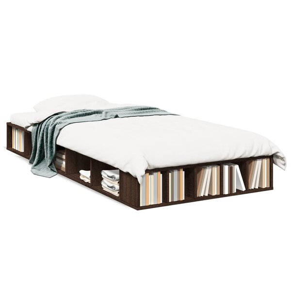 vidaXL Cadre de lit sans matelas chêne marron 90x190 cm