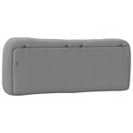 vidaXL Coussin de tête de lit Hvar gris clair 137 cm tissu