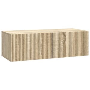 vidaXL Meuble TV mural 98 x 41 x 30 cm Chêne Sonoma Bois d'ingénierie