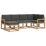vidaXL Ensemble de canapés d'extérieur 6 pc Blanc et anthracite