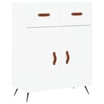 vidaXL Buffet haut Blanc 69 5x34x180 cm Bois d'ingénierie