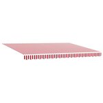 vidaXL Store rétractable manuel rayé rouge et blanc 450x350 cm