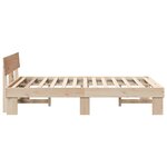 vidaXL Cadre de lit Marron 120 x 190 cm Bois massif en pin