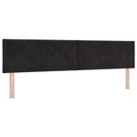 vidaXL Têtière LED en design blocs diamants  noire  200 cm  en velours