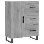 vidaXL Buffet sonoma gris 69 5x34x90 cm bois d'ingénierie