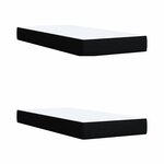 vidaXL Sommier à lattes de lit avec matelas Noir 200x200 cm Tissu