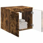 vidaXL Cabinet de Salle de Bain Mural Chêne fumé 62 5 x 44 5 x 50 cm