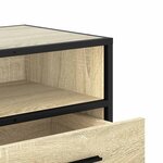 vidaXL Meuble TV chêne sonoma 100x34 5x40cm bois d'ingénierie et métal