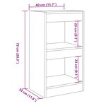 vidaXL Bibliothèque/Cloison de séparation vieux bois 40x30x72 cm