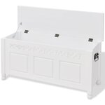 vidaXL Banc de rangement en style baroque PFDM blanc