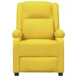 vidaXL Fauteuil inclinable électrique Jaune Tissu