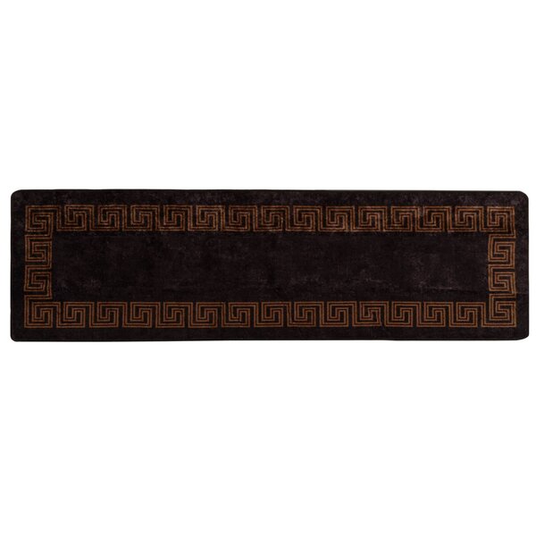 vidaXL Coureur de Tapis MARSA Noir 80 x 350 cm Polyester et PVC