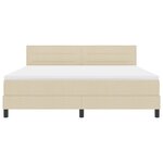 vidaXL Lit à Ressorts avec Matelas Crème 180x200 cm Tissu