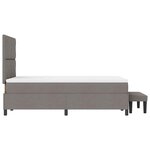 vidaXL Lit à ressorts avec matelas Taupe 120 x 200 cm tissu