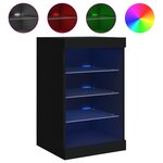 vidaXL Buffet avec lumières LED noir 41x37x67 cm