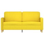 vidaXL Canapé à 2 places Jaune clair 140 cm Tissu