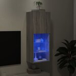 vidaXL Meuble TV avec lumières LED sonoma gris 40 5x30x102 cm