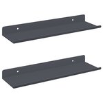 vidaXL Étagère flottante 2 pc Anthracite 30 x 9 x 2 5 cm Acier