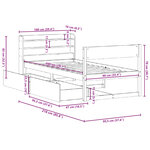 vidaXL Cadre de lit sans matelas 90x200 cm bois de pin massif