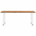 vidaXL Table à manger marron clair bois de chêne massif rectangulaire