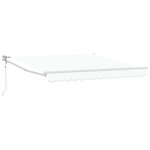 vidaXL Auvent Blanc 3 x 2 5 m Polyester et métal
