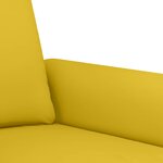 vidaXL Ensemble de canapés 3 Pièces avec coussins Jaune Velours