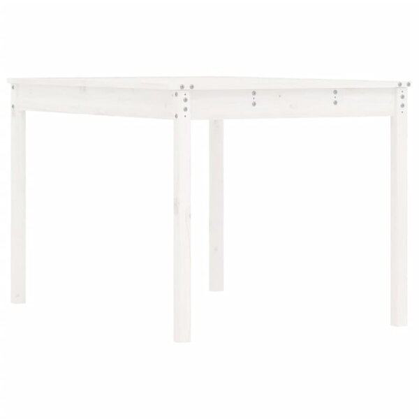 vidaXL Table de jardin blanc 121x82 5x76 cm bois massif de pin