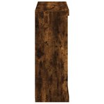 vidaXL Buffet avec lumières LED chêne fumé 81x37x100 cm