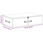 vidaXL Boîte de rangement 6 Pièces Gris 70 x 40 x 18 cm Tissu intissé