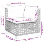 vidaXL Salon de jardin avec coussins 5 Pièces beige résine tressée