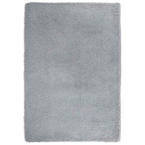 vidaXL Tapis shaggy à poils longs NAVARRA gris argenté 200x290 cm