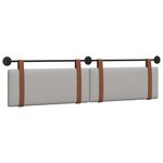 vidaXL Tête de lit suspendue Gris nuage PU antique