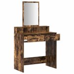 vidaXL Coiffeuse Chêne fumé 79 x 41 x 140 cm Bois d'ingénierie