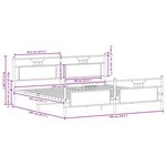 vidaXL Cadre de lit en métal sans matelas chêne sonoma 193x201 cm